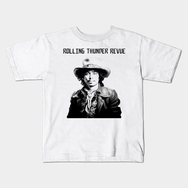 Rolling Thunder Revue Kids T-Shirt by Moulezitouna